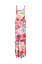Ace Nayman-Destiny Multicolor Satin Dress-Elbise-1-Milagron.com