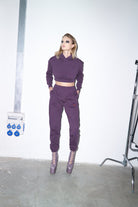 Ace Nayman-Felix Rhinestone Cropped Hoodie-Sweatshirts & Hoodies-1-Milagron.com