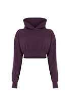 Ace Nayman-Felix Rhinestone Cropped Hoodie-Sweatshirts & Hoodies-2-Milagron.com