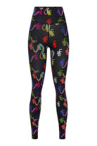 Ace Nayman-Kiara Monogram Printed Leggings-Tayt-2-Milagron.com