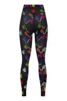 Ace Nayman-Kiara Monogram Printed Leggings-Tayt-3-Milagron.com