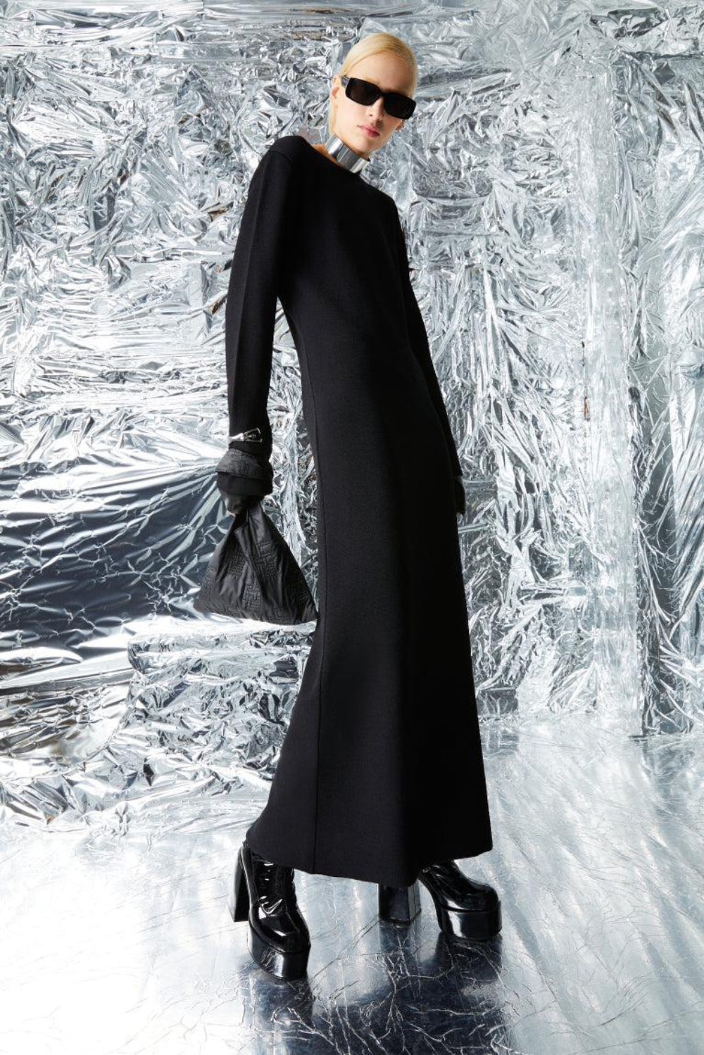 Ace Nayman-Reese Black Knitted Dress-Elbise-1-Milagron.com