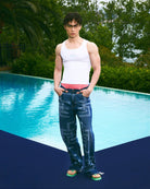 Ace Nayman-Sunny Unisex Monogram Jeans-Kot Pantolon-3-Milagron.com