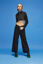 Ace Nayman-Sydney Black Printed Denim Pants-Kot Pantolon-1-Milagron.com