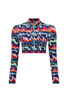 Ace Nayman-Theresa Multicolor Crop Top-Crop Top-2-Milagron.com