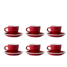 Acme Evolution 6'Lı Espresso Fincan Seti Kırmızı