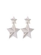 Aden Newyork-Etoile Küpe Rhodium-Küpe-2-Milagron.com