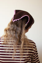 Waffle Kroşe Bandana - Dark Brown - 0