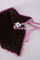 Waffle Kroşe Bandana - Dark Brown - 3