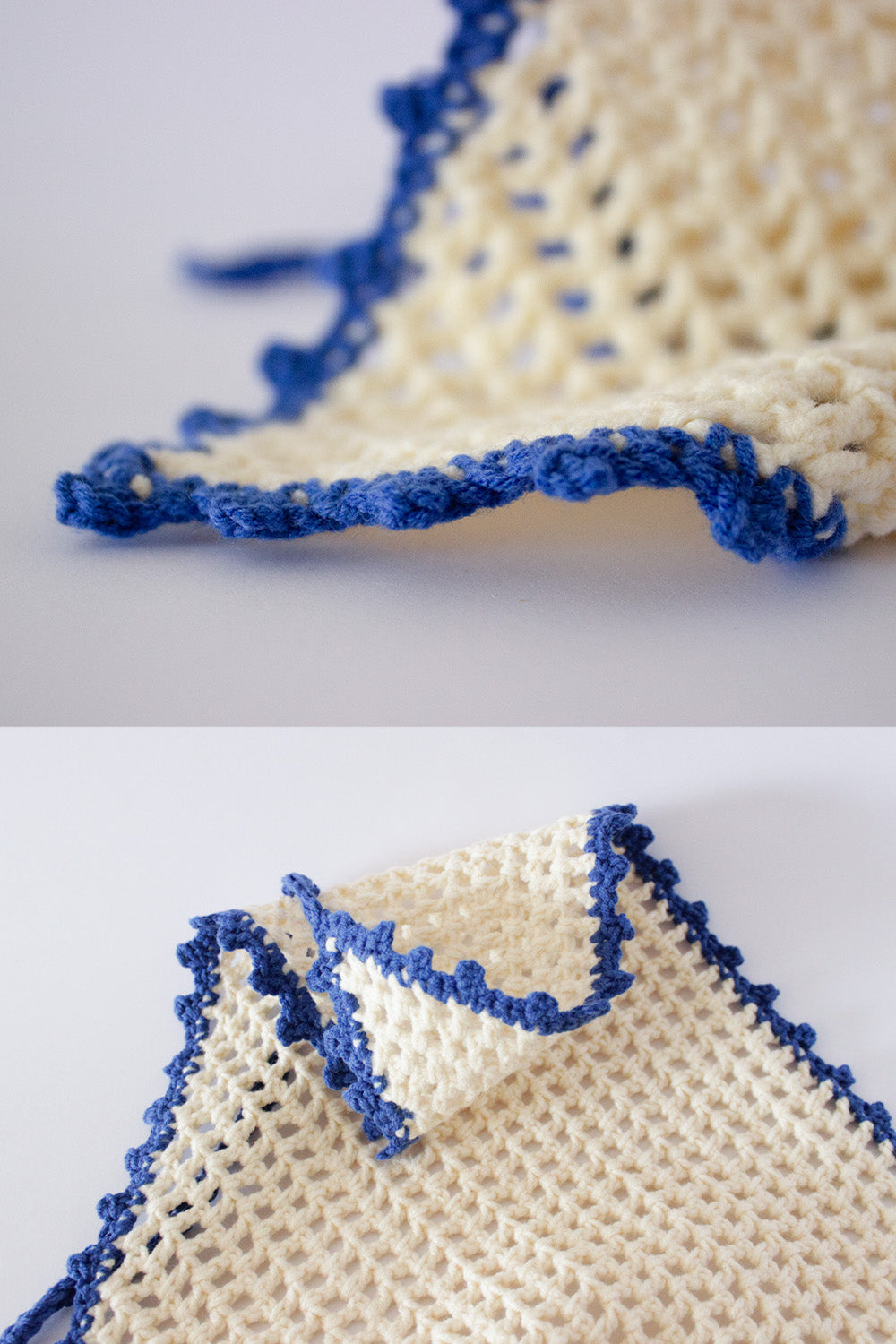 Waffle Kroşe Bandana - Ivory - 3