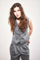 Agic-Gri Kısa Yelek-Yelek-2-Milagron.com