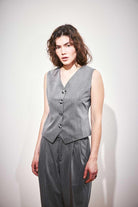 Agic-Gri Kısa Yelek-Yelek-3-Milagron.com