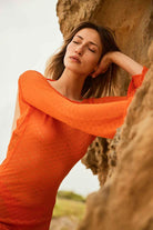 Agic-Sunset Sırt Açık Uzun Plaj Elbisesi-Elbise-5-Milagron.com