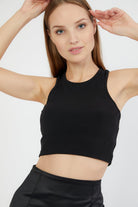 Delicia Spor Crop Top | Siyah