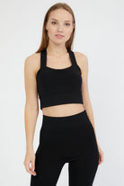 Arya Sırt Detaylı Crop Top | Siyah