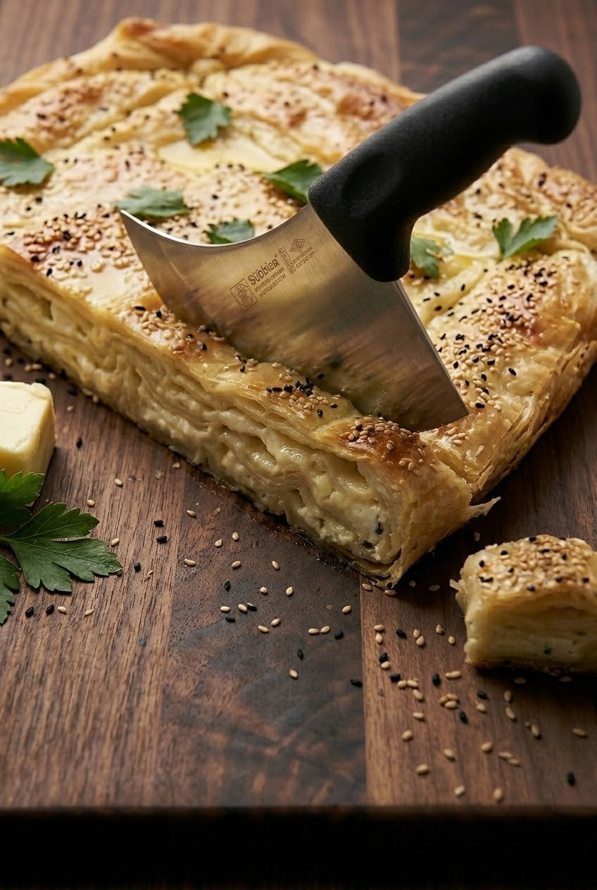Börek Pide Pizza Kesme Bıçağı Paslanmaz Çelik Profesyonel Sürmene Börek Dilimleme Bıçağı Sürbisa 61710
