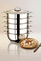 Mantı Tenceresi Buharlı Pişirici 6 Parça 28 Cm Özbek Kazak Buharda Mantı Pişirme Tencere Seti Çelik