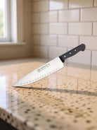 Sürbisa Sürmene 61080 Profesyonel Oluklu Şef Bıçağı 33 Cm Paslanmaz Çelik Pimli Saplı Aşçı Bıçağı