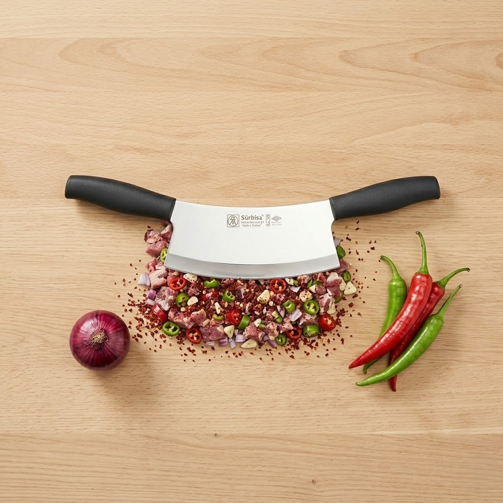Sürmene Kasap Zırh Bıçağı 33 Cm Et Kıyma Ezme Satırı Kurban Ve Pizza Satır Bıçağı Sürbisa 61706