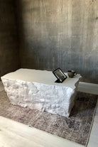 Alanco Design-Taş Görünümlü Polyester Orta Sehpa-Sehpa-1-Milagron.com