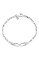 Aleyna Cebeci Jewelry-Clamp Zincir Bileklik, 925 Ayar Gümüş-Bileklik-1-Milagron.com