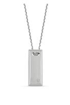 Aleyna Cebeci Jewelry-Rectangle Pırlantalı 925 Ayar Gümüş Kolye-Kolye-1-Milagron.com