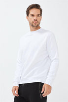 Allmur-Sycamore White Bisiklet Yaka Sweatshirt-Sweatshirts & Hoodies-3-Milagron.com