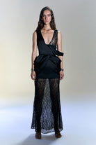 Alreves-Ardor Satin Lace Dress Suit-Elbise-1-Milagron.com
