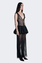 Alreves-Bruma Lace Balloon Skirt Maxi Dress-Elbise-3-Milagron.com