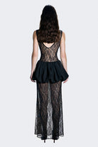 Alreves-Bruma Lace Balloon Skirt Maxi Dress-Elbise-5-Milagron.com