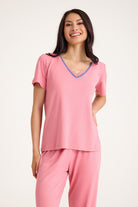 Dream Pembe Viskon Kumaş Pijama Takım - 2