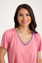 Dream Pembe Viskon Kumaş Pijama Takım - 3