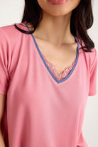 Dream Pembe Viskon Kumaş Pijama Takım - 4