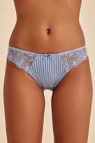 Amarelle-Paris Gri Mavi Dantelli Slip Külot-Bikini Külot-3-Milagron.com