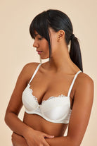 Amarelle-Paris Gri Mavi Dantelli Kumaş Gecelik-Gecelik-7-Milagron.com