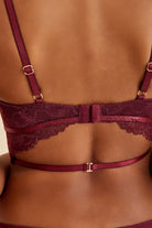 Amarelle-Roma Bordo Dantelli Dolgusuz Toparlayıcı Balkonet Sütyen-Sütyen-7-Milagron.com