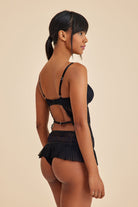 Amarelle-Roma Siyah Balenli Dantel Detaylı Babydoll-Babydoll-8-Milagron.com