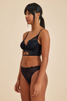 Amarelle-Roma Siyah Dantelli Dolgusuz Toparlayıcı Balkonet Sütyen-Sütyen-5-Milagron.com