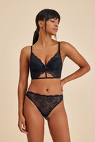 Amarelle-Roma Siyah Dantelli Dolgusuz Toparlayıcı Balkonet Sütyen-Sütyen-6-Milagron.com