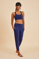 Amarelle-Sportive Lacivert Light Touch Bilekten Lastikli Jogger Eşofman Alt-Eşofman-1-Milagron.com