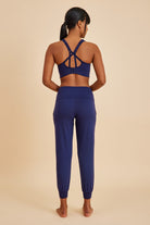 Amarelle-Sportive Lacivert Light Touch Bilekten Lastikli Jogger Eşofman Alt-Eşofman-3-Milagron.com