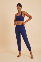 Amarelle-Sportive Lacivert Light Touch Bilekten Lastikli Jogger Eşofman Alt-Eşofman-5-Milagron.com