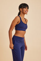 Amarelle-Sportive Lacivert Light Touch Bilekten Lastikli Jogger Eşofman Alt-Eşofman-7-Milagron.com