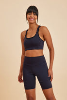 Amarelle-Sportive Siyah Light Touch Kısa Toparlayıcı Spor Taytı-Activewear-2-Milagron.com