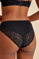 Amarelle-Victoria Siyah Balenli Dantelli Dolgusuz Toparlayıcı Balkonet Sütyen-Top-7-Milagron.com