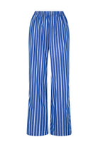 Amour Et Naturel-Beyaz Çizgili Beli Lastikli Bol Pantolon-Pantolon-2-Milagron.com