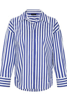 Amour Et Naturel-Beyaz Kalın Çizgili Oversize Gömlek-Gömlek-1-Milagron.com