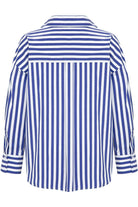 Amour Et Naturel-Beyaz Kalın Çizgili Oversize Gömlek-Gömlek-2-Milagron.com