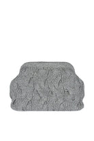 Amour Et Naturel-Iva Simli Yun Clutch Gri-Bel Çantası-1-Milagron.com