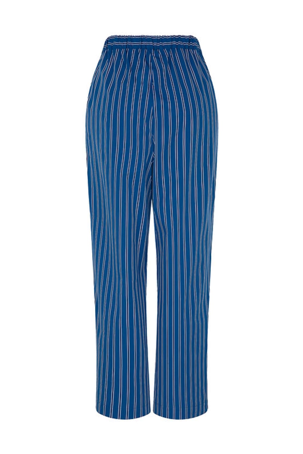 Amour Et Naturel-Lacivert Çizgili Beli Lastikli Bol Pantolon-Pantolon-2-Milagron.com